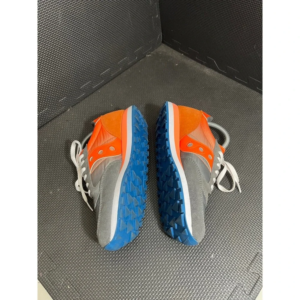 Saucony Jazz Original Sneakers Mens 6.5 Womens 8 Grey Orange‎ Retro Running Shoe